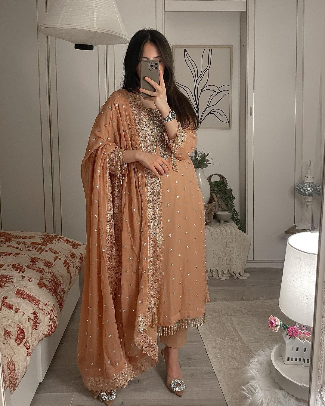 Very Beautiful Hand Embriodered Designer suit